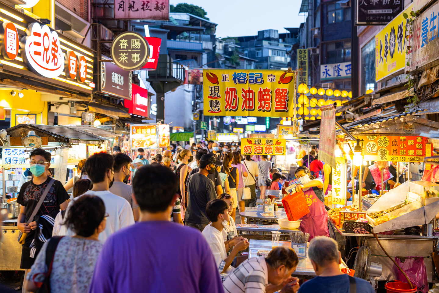 Keelung, Taiwan 19 August 2022: Keelung Night Market